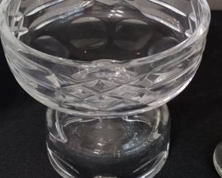 Cut Crystal Footed Dessert Bowl