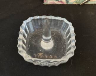 Friedmans Crystal Ring Holder Dish
