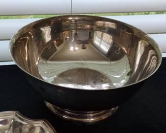 Silver Plated Paul Revere Style Footed Bowl
