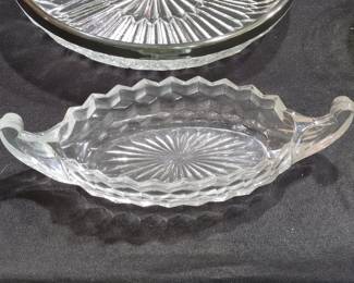 Fostoria American Clear Glass Relish Dish
