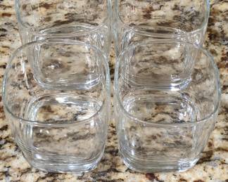 Set of Four Clear Glass Tumblers