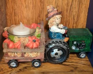 Lemax Spooky Town Pumpkin Haul Countdown Candle Holder