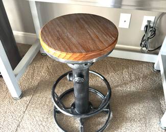 Vintage adjustable height industrial stool 