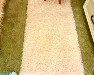 Pink shag runner