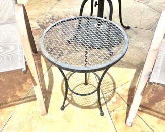 Metal side table