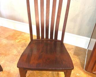Set of 6 curved back chairs