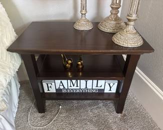 Open shelving side table