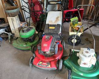 Lawn Boy, Toro Recycler and a 76 K-mart Power mower, mint