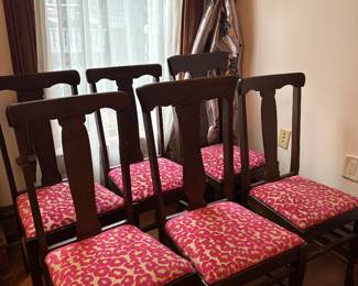 Pink Cheetah dining chairs