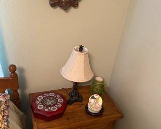 Nightstand and lamp
