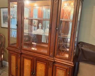 Kathy Ireland dining table w/6 chairs, china cabinet, and buffet/server