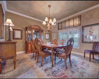 Dining table w/6 chairs, china cabinet, Kathy Ireland buffet/server