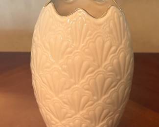 Lennox Jacquard Ivory Porcelain Vase, 6.5"