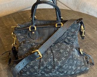 Louis Vuitton Black Denim Neo Cabby handbag