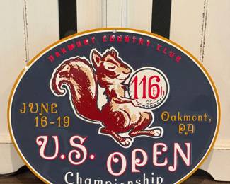 110th U.S. Open Collectible tin pub sign