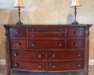 11- drawer dresser with glass top