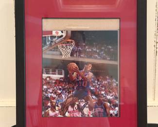 Detroit Piston's Dennis Rodman, #10, signed photo