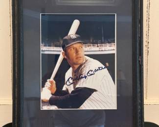 NY Yankees legend Mickey Mantle signed photo