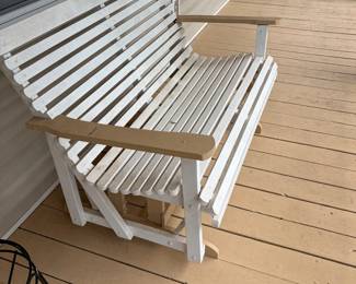 Antique and heavy wooden glider