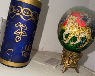 Painted Ostrich egg