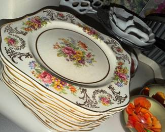 Johnson Brothers Victorian floral plates