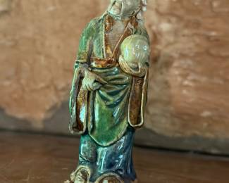 Vintage Chinese Mudman figurine, historically produced in the Shiwan district of China.