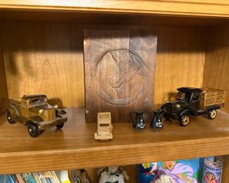 Wooden cars and box