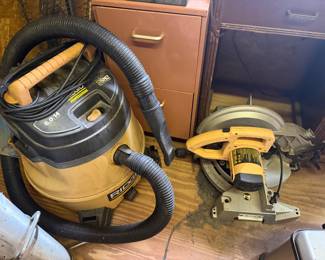Rigid Shop Vac and Miter Saw