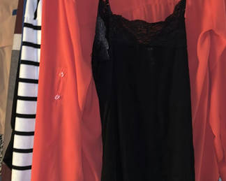 Lot 65: Assorted women's tops and blouses in closet