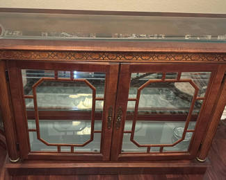 Lot 9: Wooden Glass Display Cabinet