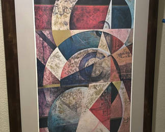 Lot 13: Geometric Abstract Art Prints (Pair)