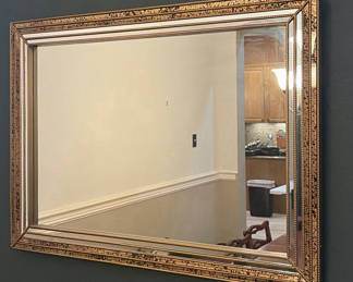 Lot 215: Ornate gold-framed wall mirror