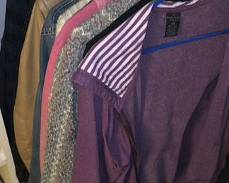 Lot 55: Assorted jackets and coats in closet