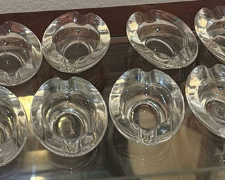 Lot 8: Set of Clear Glass Ashtrays