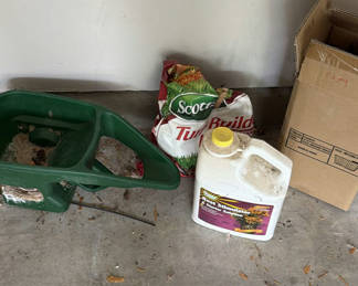 Lot 151: Gardening supplies and wooden fence components
