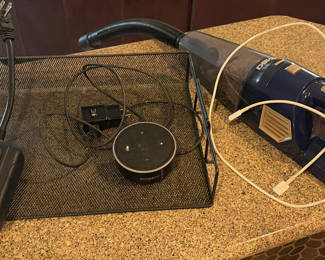 Lot 213: DBHAL cordless vacuum, Amazon Echo Dot, and accessories