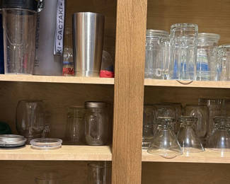 Lot 110: Assorted glassware and drinkware