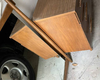 Lot 158: Mid-Century Wooden Dresser with Mirror