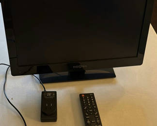 Lot 102: Insignia 19-inch LCD TV with remote and power adapter