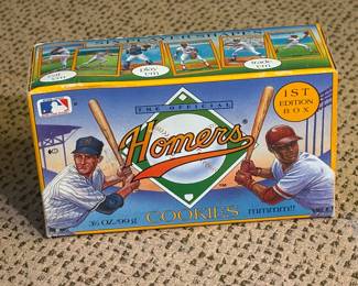 Vtg. Homers Cookies Unopened Box MLB 1st Edition Box 1989