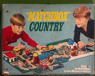 Vtg. 1972 Matchbox Country Playset Vinyl Plastic Carry Case Sears