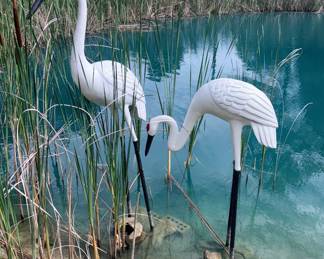 Garden Decor Life-Size Cranes!