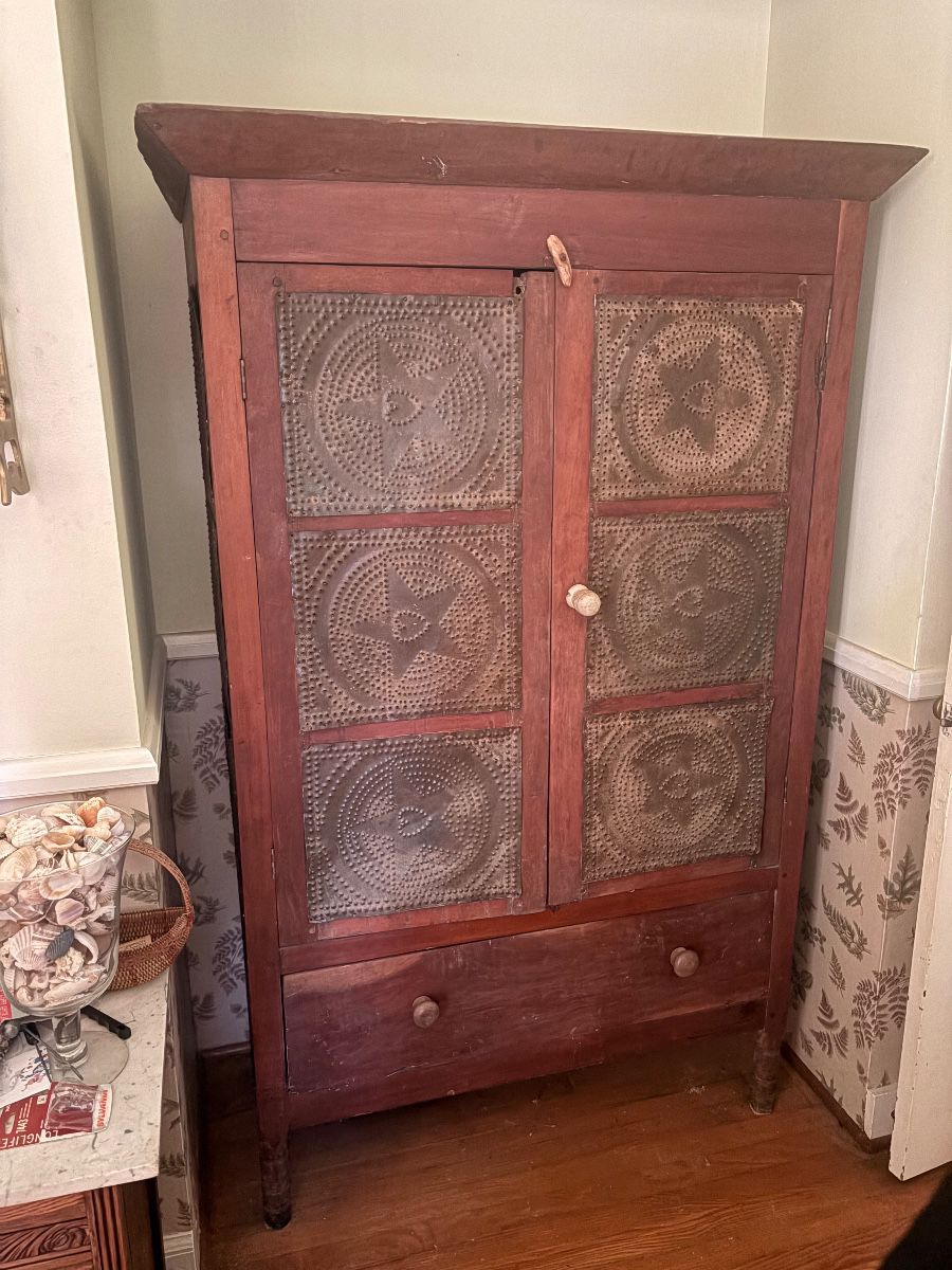 Antique 12 Tin Pie Safe