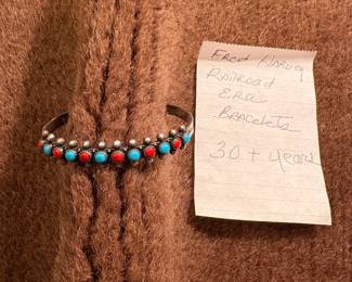 Fred Harvey Era Railroad Bracelet, 30+ years