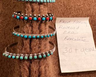 Fred Harvey Era Railroad Bracelets, 30+ years