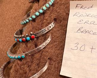 Fred Harvey Era Railroad Bracelets, 30+ years