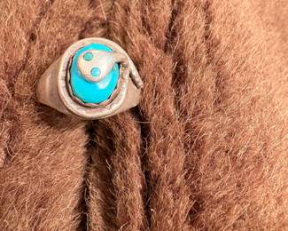 Effie Calavaza Zuni Snake Sterling Silver ring