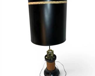 Ticker Tape Black Shade Lamp