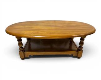 Oval Wooden Coffee Table
