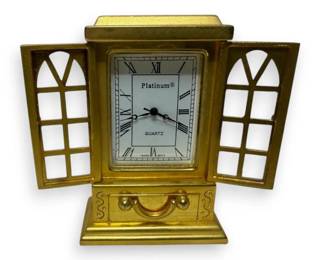 Miniature China Cabinet Windup Clock